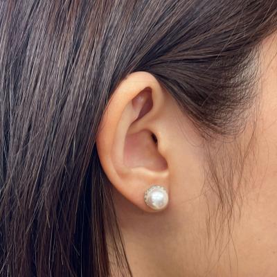 ふるさと納税 天草市 真珠 ピアス 菊皿 8mm - 8.5mm 花型 ホワイトピンク K14WG_S101-428 |  | 03