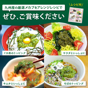 糖質ゼロ・塩分オフ　九州産めかぶたたき15食セット【001-0060】メカブ 無添加 うどん そば みそ汁 小分け レシピ付 送料無料