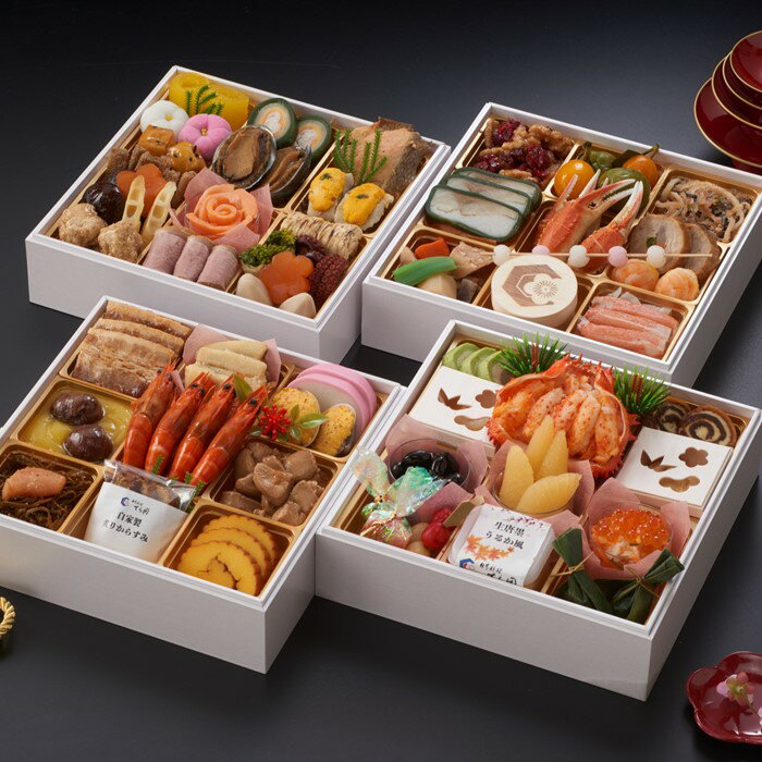 【ふるさと納税】日本料理てら岡・おせち／博多『寿』与段重（5〜6人前）.JD009