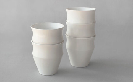 【波佐見焼】KINU カップ 大 5点セット（艶なし）【studio wani】[MB74]