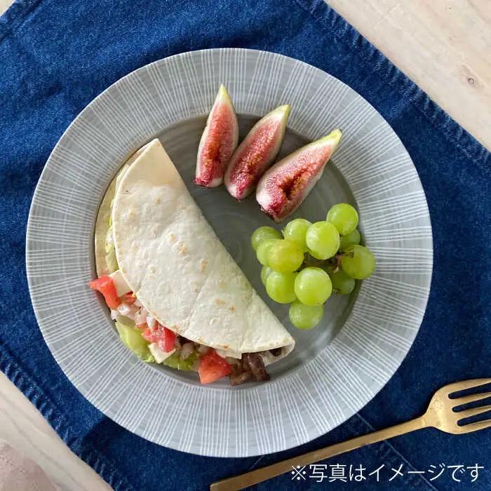 【波佐見焼】Shabby chic style 25cm プレート 2枚セット（ライトグレー） 食器 皿 【和山】 [WB105]  波佐見焼