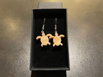 にいみのひのき ピアス（カメ）イヤリングに変更可