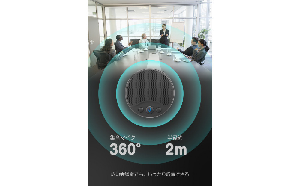 スピーカーフォン USB-Cケーブル付属 PR-SK95CK【ブラック】