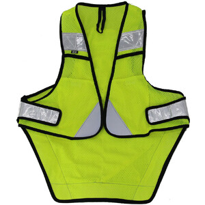 R250 サイクル反射ベスト  ポケット付きロング フリーサイズ  ネオンイエロー