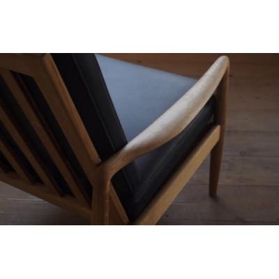 ふるさと納税 塩尻市 国産ナラ材 牛革張り1人がけソファ(bs-4) |  | 02