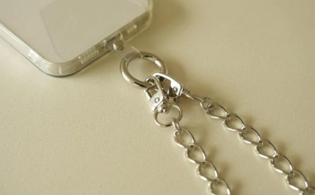 ギフト対応可【Cherieオリジナルスマートフォンショルダー】 smartphone shoulder - maro - /silver