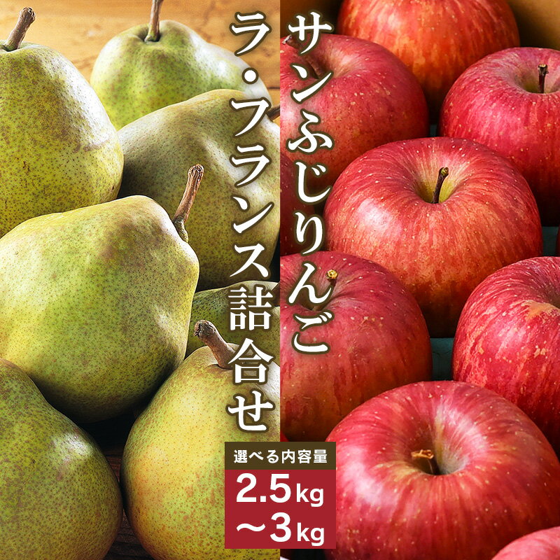 【ふるさと納税】 サンふじりんご ラ・フランス詰合せ 2.5kg - 3kg 【2025年11月頃から2025年12月中旬頃】山形県産 お取り寄せ セット 果物 くだもの フルーツ 果実 産地直送 令和7年産 2025年産 洋梨 ラフランス りんご リンゴ 林檎 山形県 寒河江市