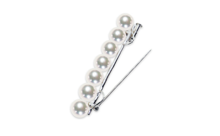 アコヤ真珠 ブローチ 7.5mm 7珠 天成真珠 アクセサリー  A250-114017