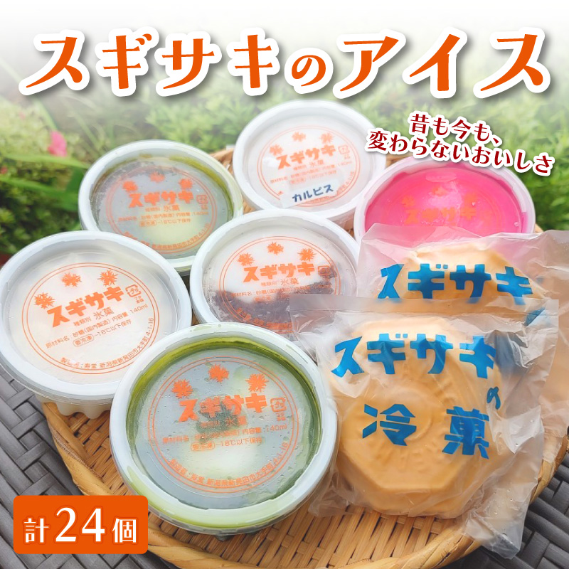 スギサキの懐かしの白アイスセット 24個入 【 寿堂 スギサキ 白アイス モナカ 懐かしい 素朴 カルピスアイス F05_01 】