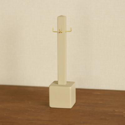 ふるさと納税 美幌町 木と真鍮のキースタンド アンティークホワイト【申込後に製作いたします】