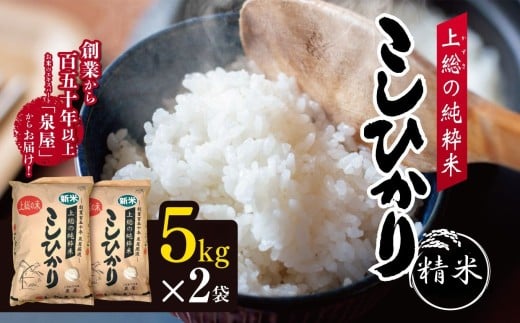 【 上総の純粋米 】 厳選 精米 令和7年産 千葉県産 コシヒカリ | 泉屋 コメ こめ お米 白米 ふっくら もちもち こしひかり おにぎり お弁当 イチオシ 千葉県 君津市 きみつ