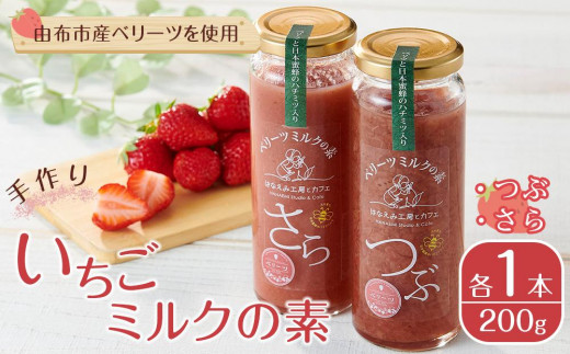 
                  ＜由布市産ベリーツを使用＞手作り いちごミルクの素 2本（つぶ・さら 200g×各1本）【はなえみ工房】
                