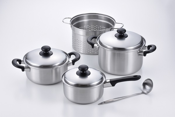 
EM-022 燕三 IH片手鍋18cm & 両手鍋20cm & パスタポット22cm FC040062
