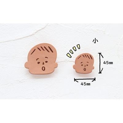 ふるさと納税 五城目町 革製似顔絵ブローチ(小)いただいた写真から似顔絵を作成[No.5880-3207] |  | 03