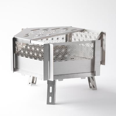 ふるさと納税 太田市 職人の技と美が融合した「麻柄焚き火台」〜六角デザイン・折りたたみ脚式〜 |  | 01