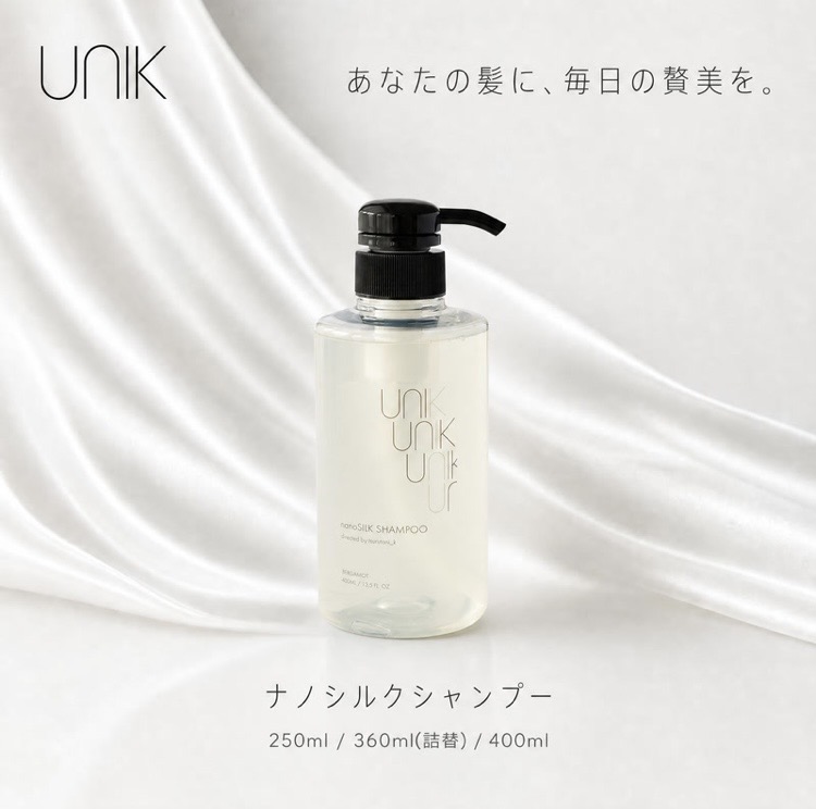 【UNIK】ナノシルクシャンプー(400ml)業界初"シルクナノファイバー"配合　GM00003
