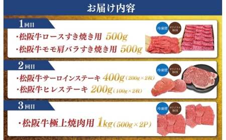 松阪牛定期便　全3回お届け！　NT10