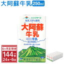 【ふるさと納税】【6ヶ月定期便】大阿蘇牛乳 250ml×24本×6回 常温保存可 ロングライフ ミルク らくのうマザーズ 成分無調整牛乳 生乳100%使用 乳飲料 乳性飲料 熊本県産 牛乳 031-013