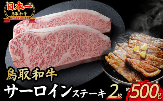 鳥取和牛 サーロインステーキ 2枚 （ 500g ） 国産 牛肉 和牛 黒毛和牛 サーロイン ステーキ サーロインステーキ 鳥取県 倉吉市 KR1315