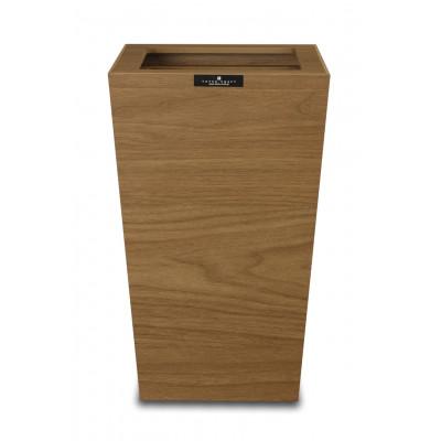 ふるさと納税 和歌山市 バスク ダストボックス スクエア 7L ブラウン ソファの横に置きたい木目調ゴミ箱