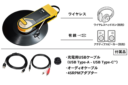 レコードプレーヤー「サウンドバーガー」 AT-SB727 BK（ブラック）オーディオテクニカ Bluetooth