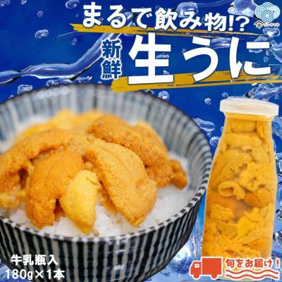 ふるさと納税 久慈市 【期間限定】牛乳ビン入り　生うに　180g×1本　ミョウバン不使用　無添加　