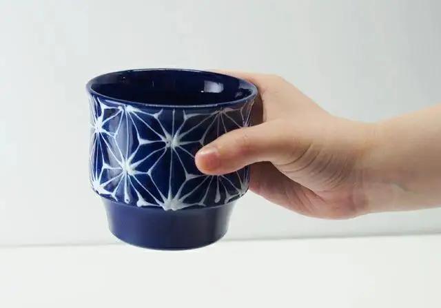 【波佐見焼】 満水325mlカップ　麻の葉 【西海陶器】1　18149｜波佐見焼 陶器