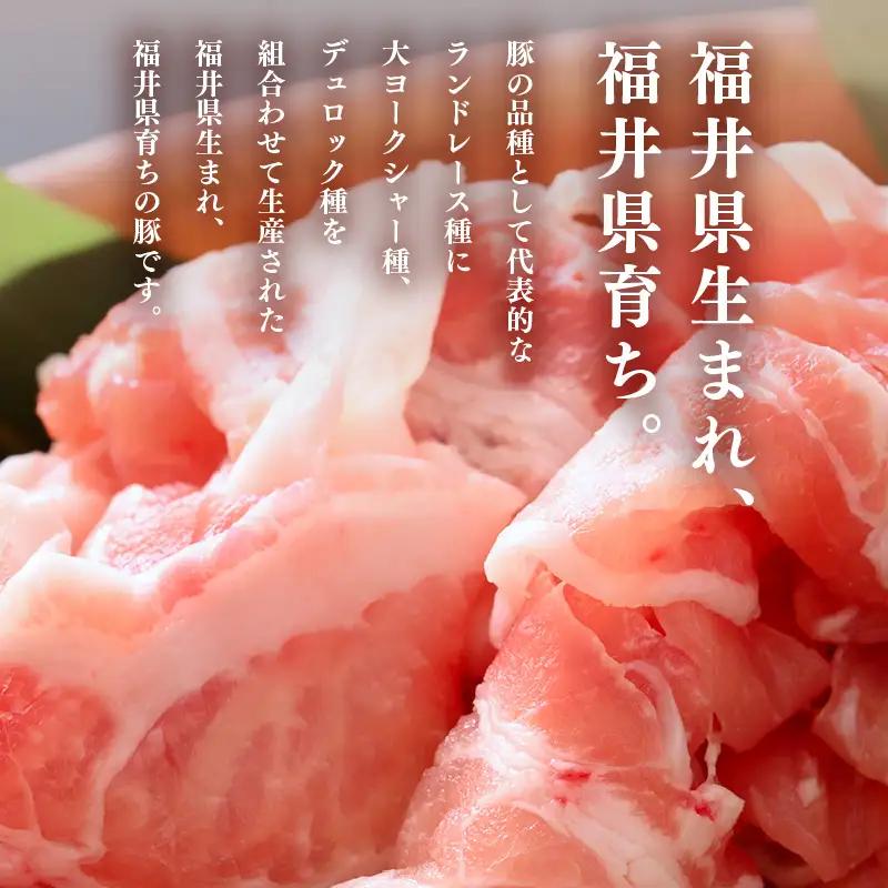 【ブランド豚】ふくいポーク 切り落とし 3kg 国産豚肉 冷凍  [e02-b016]