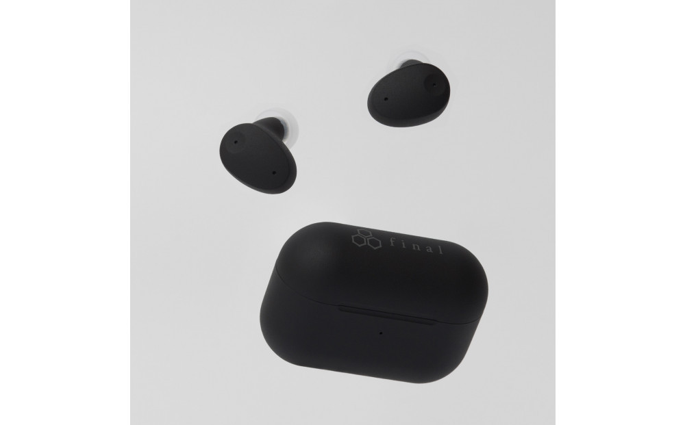 ANC完全ワイヤレスイヤホン final ZE300 BLACK/ ZE3000 小型モデル /ノイズキャンセリング/ノイキャン/外音取り込み/マイク付き 141305_DC56VC01