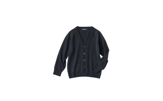 6-139 【ファミリア】Ｖネックカーディガン　アクリル60％ウール40％　※ネイビー　１３０ｃｍ