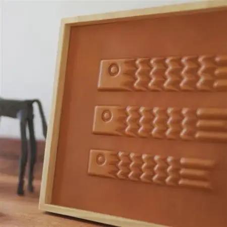 colm 鯉のぼり ブルー「本革を立体成型してつくった現代のインテリアに馴染む鯉のぼり」_雑貨     雑貨・日用品  家具・インテリア _【1501302】