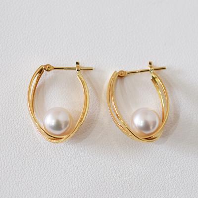 ふるさと納税 天草市 あこや真珠 天草 ピアス 7.5mm - 8mm ホワイトピンク 真珠 ねじれ_S085-506 |  | 01