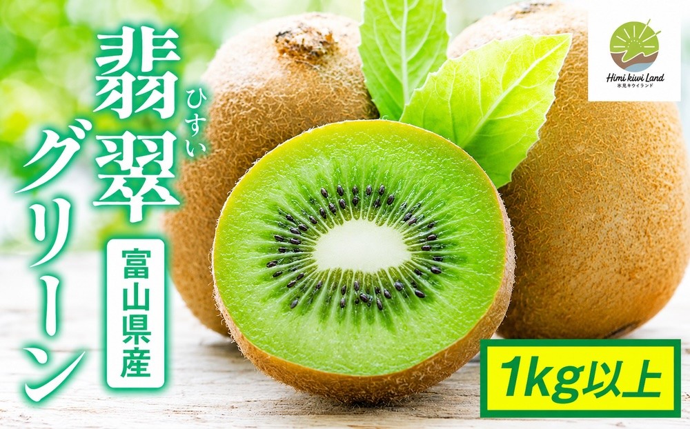 
                  キウイ 翡翠グリーン1kg以上（8〜12玉） ギフトボックス入｜数量限定 希少 国産 甘い 氷見キウイランド  ギフトボックス入
                