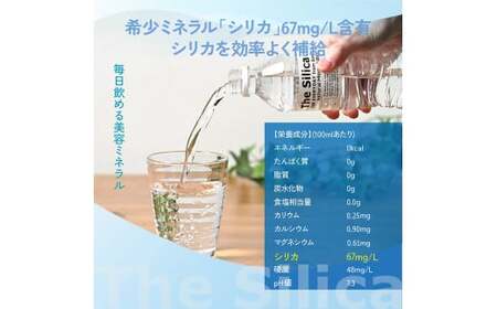 The Silica 軟水シリカウォーター 500ml 24本×１箱（計24本）　水　ミネラルウォーター　シリカ 水