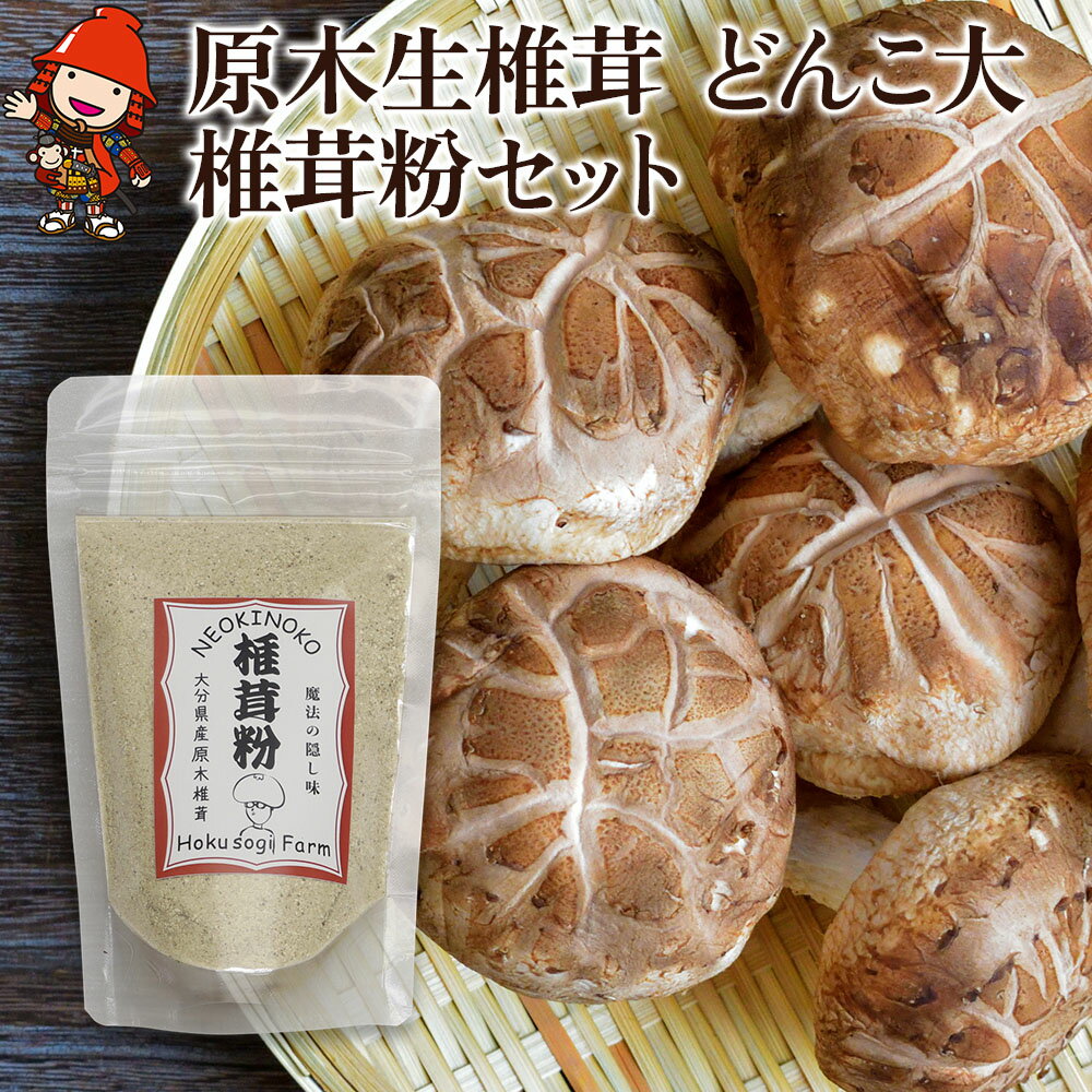 【ふるさと納税】原木生椎茸 どんこ大 400g 以上と 椎茸粉 30g セット | きのこ キノコ しいたけ シイタケ 椎茸 生しいたけ 乾しいたけ 干し椎茸 干ししいたけ 乾燥しいたけ 乾燥椎茸 粉 粉末 大分県産 九州産 国産 大分県 中津市【2025年11月1日～11月30日頃に発送予定】