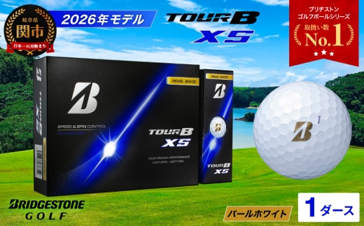 【2026年モデル】ゴルフボール TOUR B XS パールホワイト 1ダース ～ブリヂストン ツアービー～