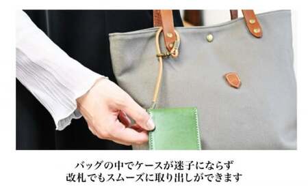 本革ダブルパスケース ノワール(黒色)　滋賀県長浜市/株式会社ブラン・クチュール[AQAY085]