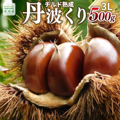 ふるさと納税 京丹波町 チルド熟成 丹波栗3L 500g (京都京丹波町産 丹波栗)
