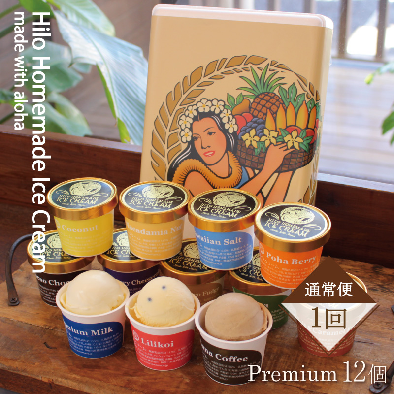 Hilo Homemade Ice Cream プレミアムアイスクリーム 130ml×12個 セット ヒロホームメイド スイーツ おやつ デザート 手作り ギフト 贈答 お取り寄せ 冷凍 神奈川 湘南 藤沢