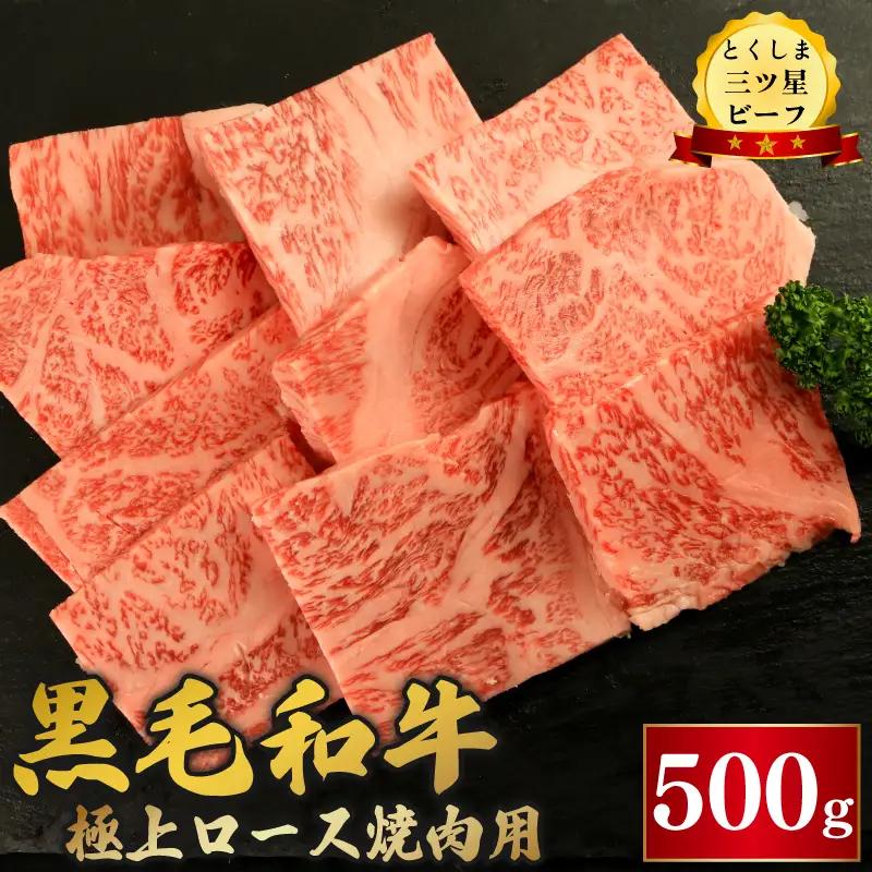黒毛和牛 ロース 焼肉 500g 和牛 とくしま三つ星ビーフ 牛肉 牛肉