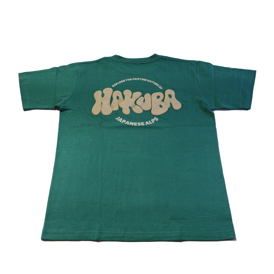 
                  HAKUBA ORIGINAL 発泡プリントTシャツ(ユニセックス) 　サイズ：S /M /L /XL　カラー：ネイビー/グリーン　長野県白馬村/ 綿100%　メンズ　レディース　アウトドア　スポーツ　ファッション　【P0130512】
                
