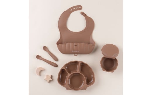 ケラッタ ベビー食器 5点セット（リーフブラウン） | ケラッタ kerata 赤ちゃん ベビー 日用品 食器 ベビー食器 マタニティ 長野県 塩尻市