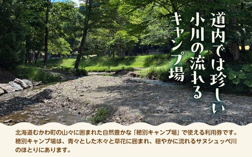 穂別キャンプ場 利用券 選べる利用金額 5,000円 【ふるさと納税 人気 おすすめ ランキング人 キャンプ BBQ 利用券 大自然 アウトドア テント オートサイト バンガロー 宿泊 体験 川遊び 