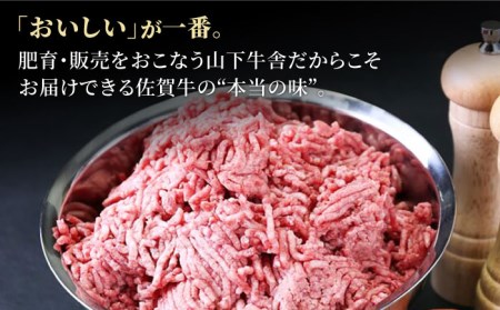 【ご家庭のハンバーグを1ランク上げる】佐賀牛 ミンチ 600g（300g×2）【山下牛舎】黒毛和牛 牛肉 ミンチ肉 小分け [HAD115]