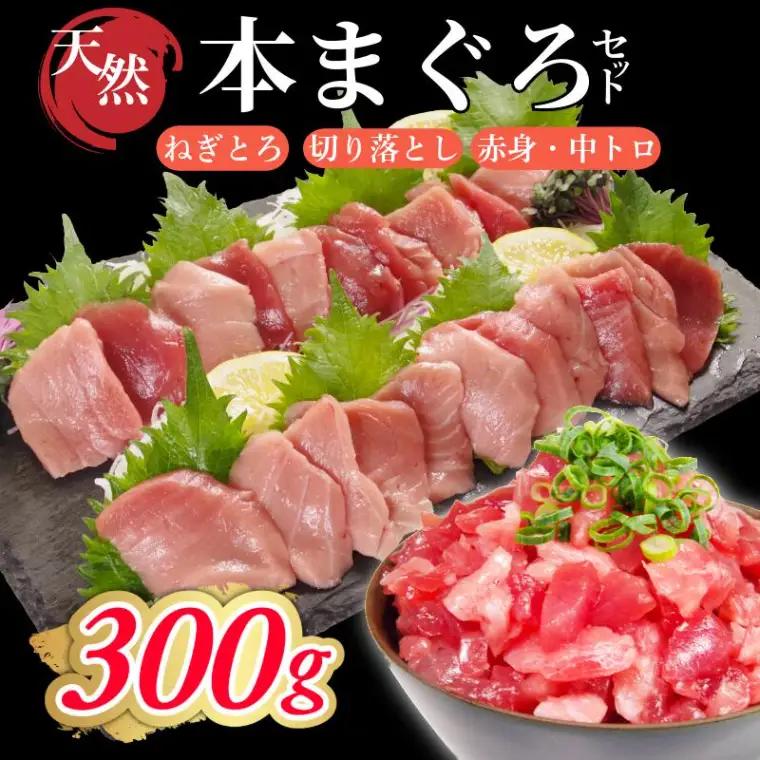 天然本マグロセット 300g (100g×3P） まぐろ ネギトロ