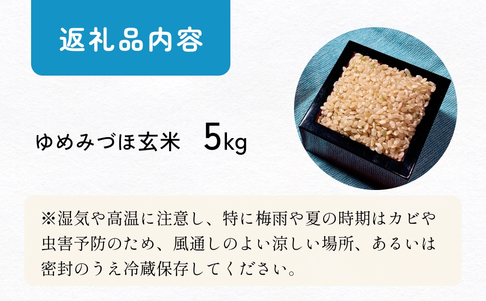【交響するお米】［玄米］自然栽培 ゆめみづほ 5kg（富山県