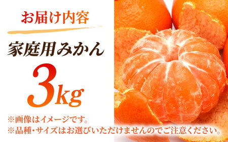 【先行予約】【数量限定】【訳あり】家庭用 みかん 約3kg 詰め合わせ 柑橘【合同会社 社方園】[ZBZ020]