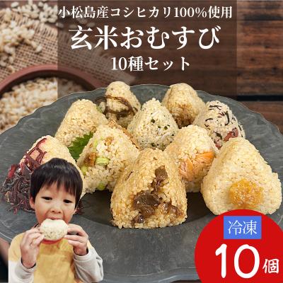 ふるさと納税 小松島市 冷凍 おにぎり 玄米 おむすび 10種セット 玄米 レンジ 国産 冷凍おにぎり