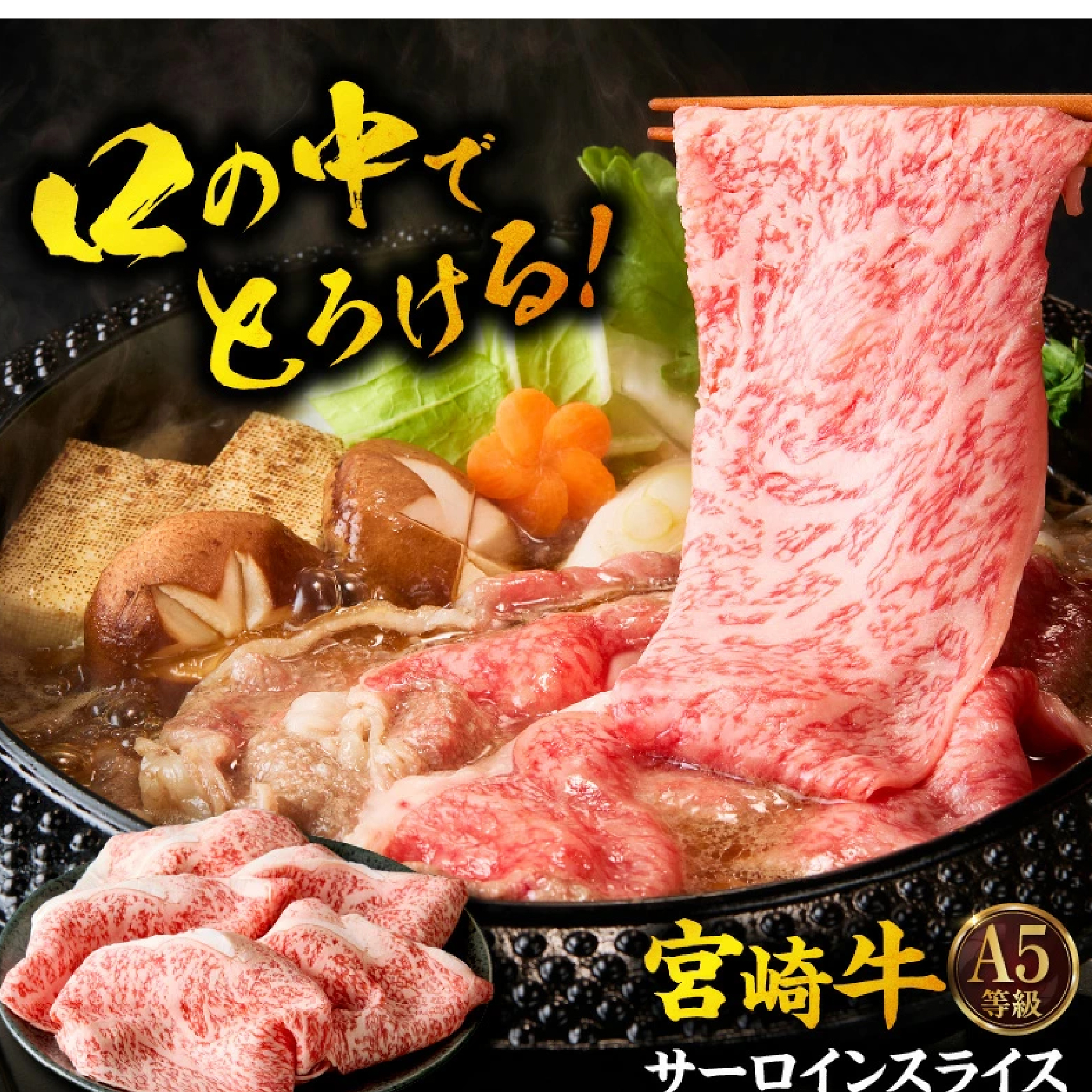 【A5等級宮崎牛】サーロインスライス400g（小林市産）(ミヤザキギュウサーロイン)