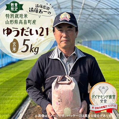 ふるさと納税 高畠町 【数量限定】令和7年  玄米 5kg ゆうだい21 特別栽培米 遠藤農園 遠藤五一